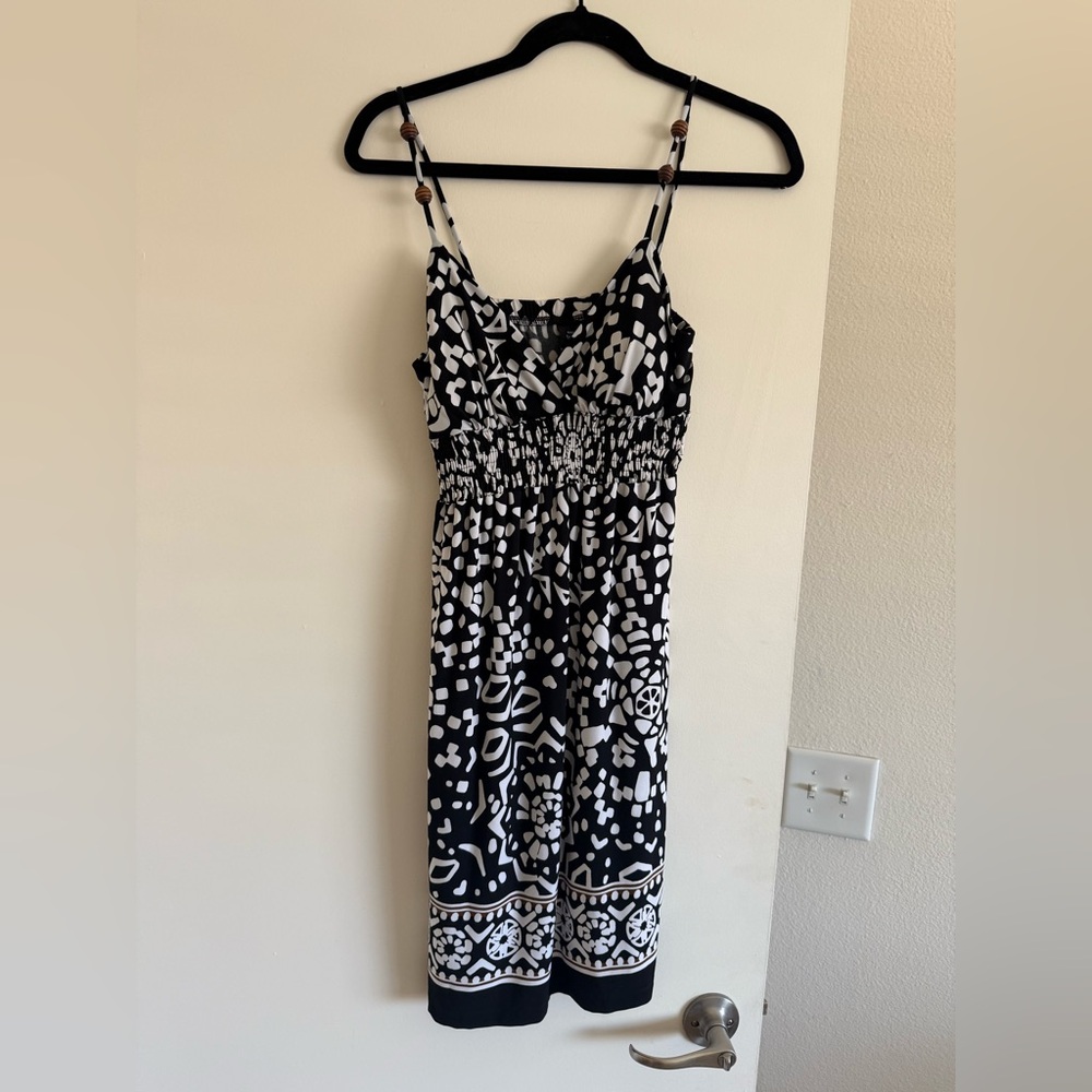 Black and White Patterned Dress